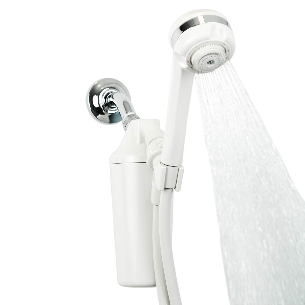 Aquasana Filtered Shower Head - Max Flow Rate W/ Handheld Wand - Reduces Over 90% Of Chlorine From Hard Water - Carbon & Kdf Filtration Media - Soften 649241156048