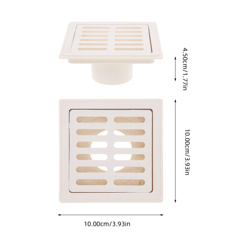 2pcs square plastic floor drain insert with filter for pool drainage 1