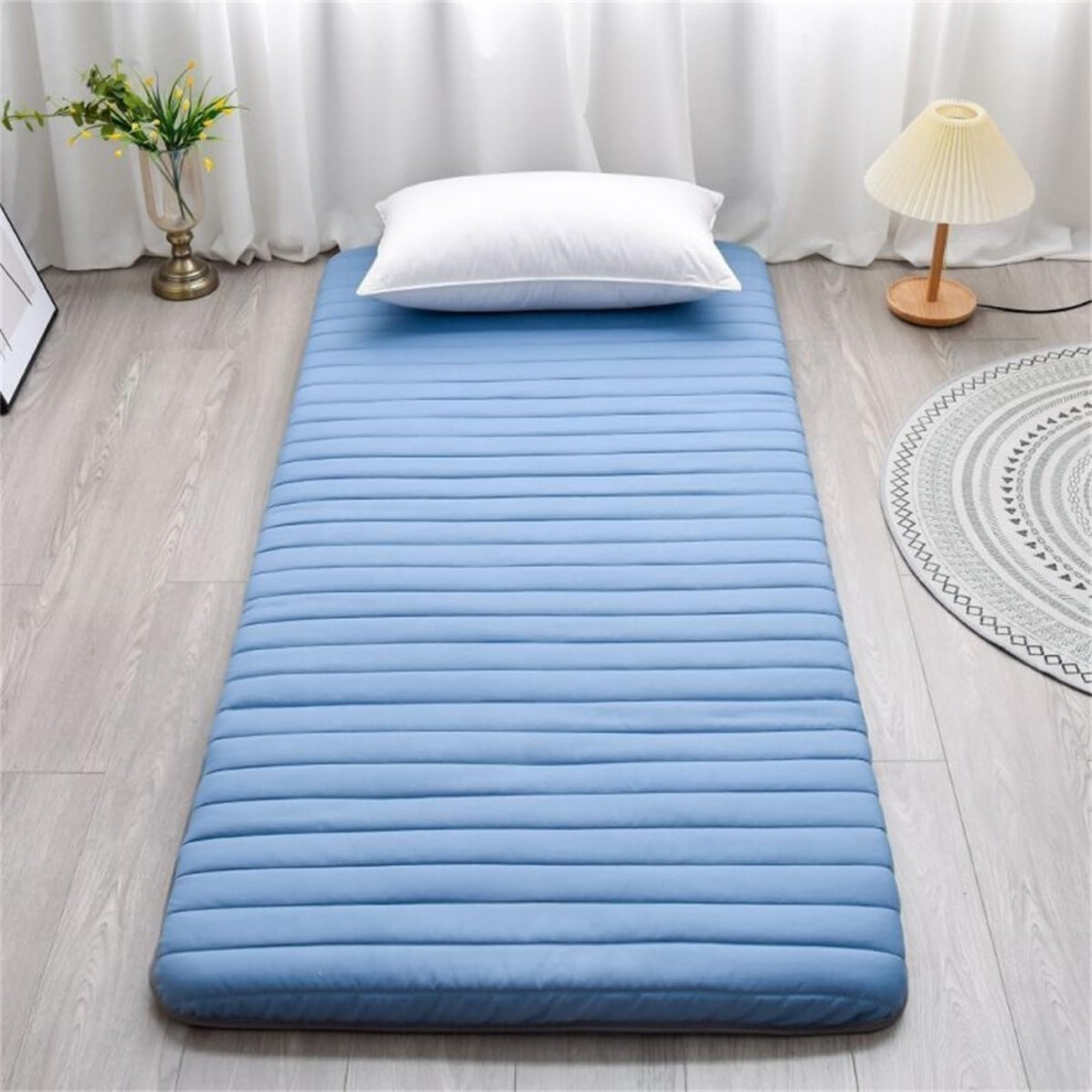 Futon Mattress Folding Japanese Floor Mattress Breathable Tatami Mat Sleeping Pad Blue 100x200cm Guest Bed-image-OPC-PKSQSC5-NEW