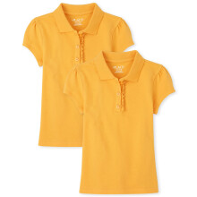 The Childrens plaseaza fete cu mneca scurta cu mneca pique tricou polo creion galben 2 pachet mare SUA
