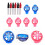 6Sets Lines Drawer Zwart Plastic Golfbal Marker Gemakkelijk 6