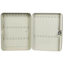 Large Capacity Key Box Wall Mounted for 20-48 Keys, Heavy Duty Steel Cabinet With Key Lock, Beige, 45-Key Capacity