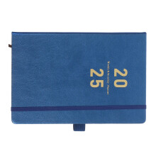 Dark Blue Monthly Planner 2025 Portable Academic Writing Notebook