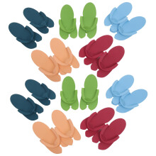 12 paar wegwerp pantoffels pedicure salon, willekeurige kleur