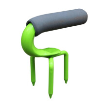 Garden Fork Carbon Steel Outdoor Farm Tool Heavy-Duty Tiller For Tilling Soil And Digging Potatoes Green 1 Piece