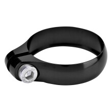 Bike-Sattelstützklemme Aluminium 34,9mm Ultraleicht Mountain & Road Schwarz