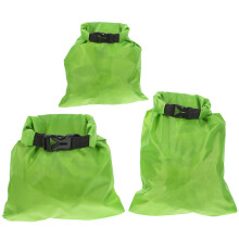 3-teiliges wasserdichtes trockenbeutel-set 1,5+2,5+3,5 l (grün)