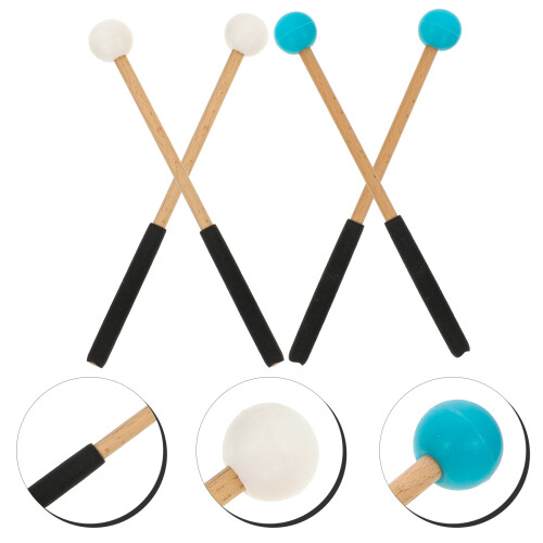 2Paren Set Kleurrijke Rubberen En Drumsticks Voor Performance 2