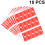 10 A4 zelfklevende identificatielabels rood 2