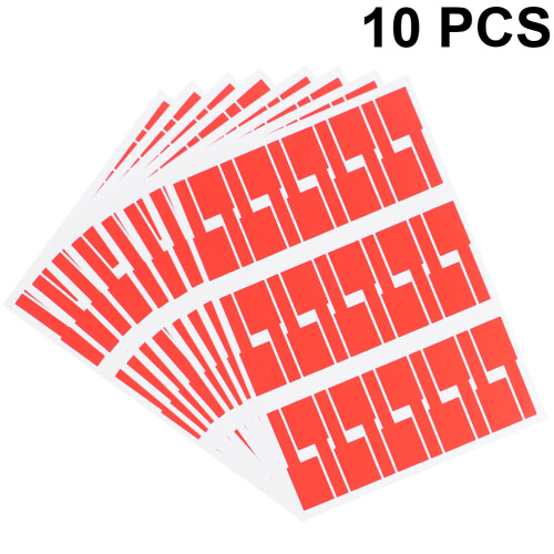 10 A4 zelfklevende identificatielabels rood 1