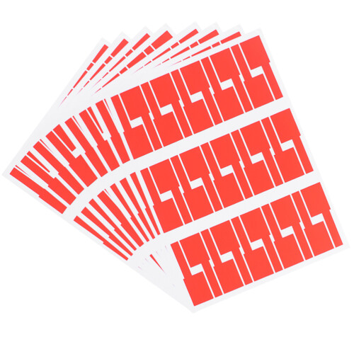 10 A4 zelfklevende identificatielabels rood 2