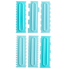 6 stuks/2 sets dubbelzijdige taartgladstrijker plastic spatels