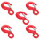 5St Swivel Sling Hooks Sterk Rood Carbonstaal 10