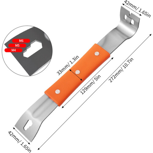 Flat Tool Flat Metal Crow Bar - Heavy-Duty Mini Demolition Lift Baseboard Pull Lever, Precision Puller For Carpentry 2