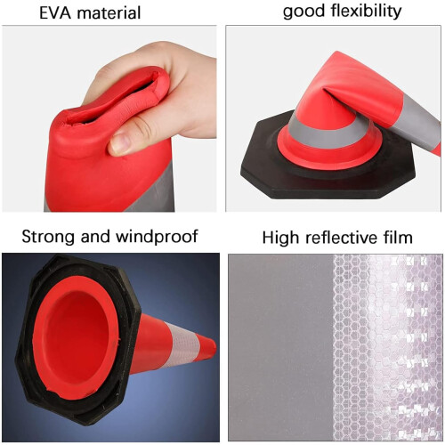 Multirpose Traffic Safety Cones Reflective Windproof Road Cone For Traffic Control Construction Events (1 Pack) 1