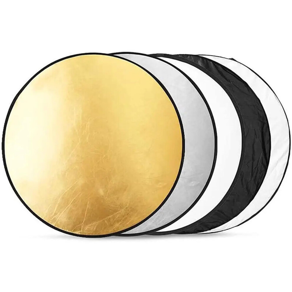 5 In 1 Portable Collapsible Round Photography Reflector Outdoor Studio Diffuser Multi-Disc 80Cm Light 9354506004668