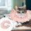 Collier Chat En Dentelle Rose Avec Tissu 3