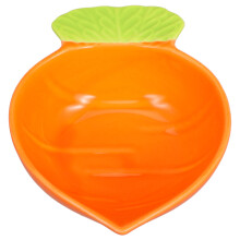 Carrot Shape Ceramic Sauce Dish For Sushi Appetizers Dipping Bowl