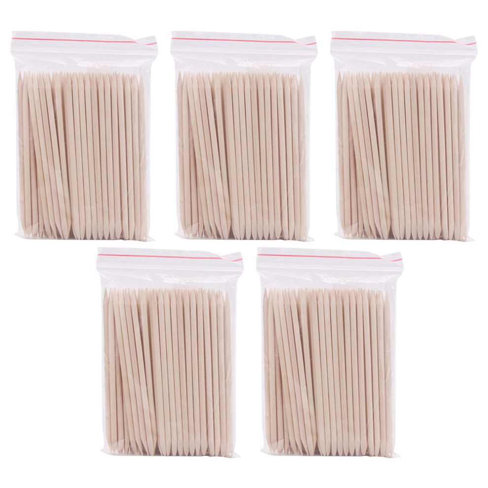 Totority 500 Pcs Wooden Beauty Sticks For Manicure Pedicure Wax Application