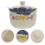 ceramic storage jar set for pepper flour and sauce holding 3
