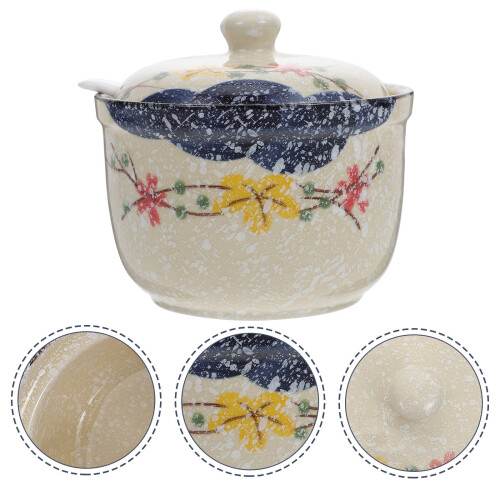ceramic storage jar set for pepper flour and sauce holding 2