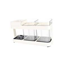 Plastic Washing Set With Tooth Cup Brush Paste Rack Gargle Cup Double