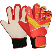 Goalkeeper Gloves for Kids, Youth Goalie Gloves, Breathable Non-Slip Training Football Gloves, Red, Sizes S M L