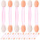100 einweg doppelspitzen lidschattenpinsel für make-up 10