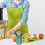 One Set Vegetable Fruit Chopper Hand Press With 10