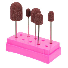 1Set Nagelstudio Polijstkop Display Box Rosé Manicure Tool