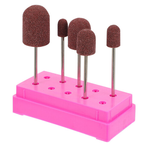 1Set Nagelstudio Polijstkop Display Box Rosé Manicure Tool