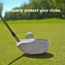 Golf Eisenkopf-Schlägerhüllen 10er Set Grau Rot Schutzset für Golf