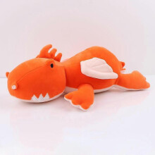 (60CM, Red Dragon) Dinosaur Weighted Plush Toy Dinosaur Weighted Plush Throw Pillow Soft Lumbar Back Cushion Cute Pillows