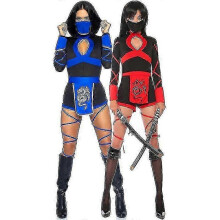 (Only Stockings, Only Stockings) Halloween Womens Dragon Ninja Cosplay Jumpsuit Female Samurai Costume Party Gift