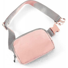 Unisex Fanny Pack with Adjustable Strap Mini Belt Bag for Workout Running Travelling Hiking, Light Pink jjm