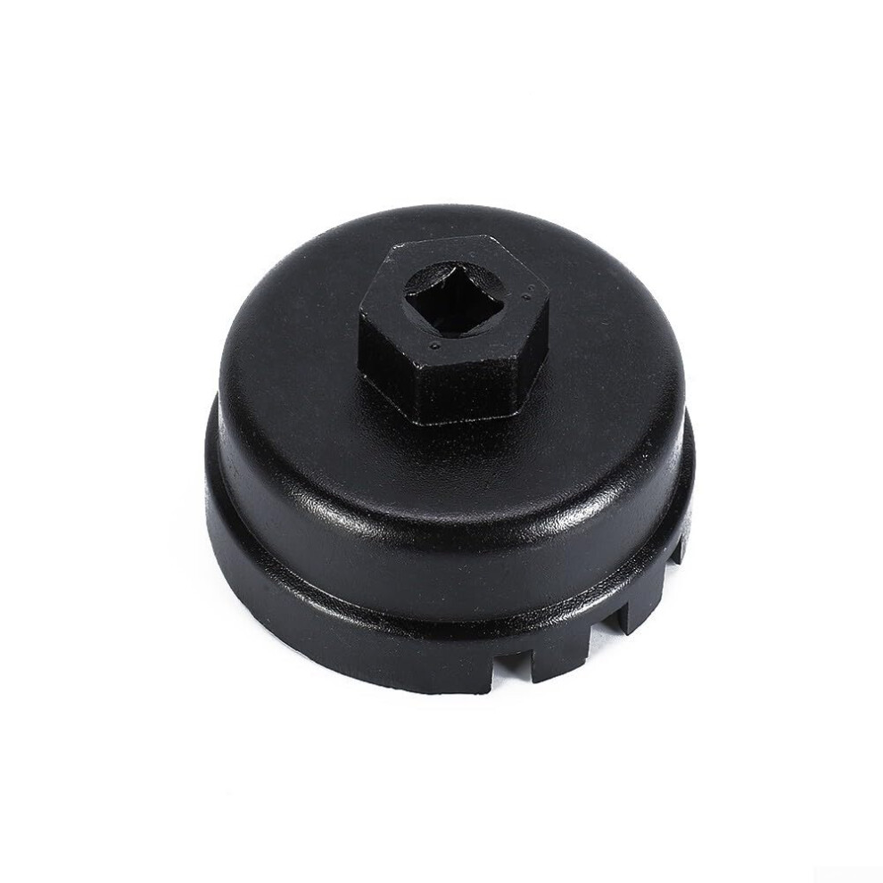 14 Flute Anodized Oil Filter Wrench For Toyota 64Mm Cap Compatible Removal Tool Black 9393856054411