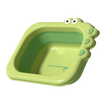 Newborn Wash Basin Foldable Portable Collapsible Baby Bath Basin Green 32x26x10 Cm