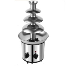 Chocolate Fountain Machine Four-Layer Spiral Layered Stainless Steel Finish For Parties Nacho Cheese