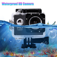 Outdoor wasserdichte 1080P HD Sportkamera 6x4x3cm Schwarz