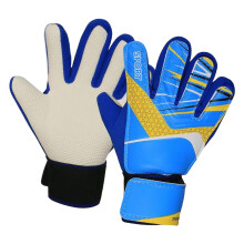 Kids Football Goalkeeper Gloves Lightweight Breathable Anti-Slip Blue Goalie Gloves For Kids Sports Accessories