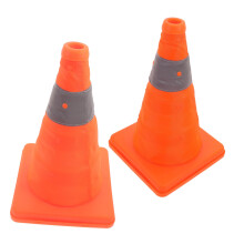 Reflective Safety Cones 2-Pack for Traffic Control, Emergency Road Barriers, High-Visibility Parking Lot and Outdoor Use