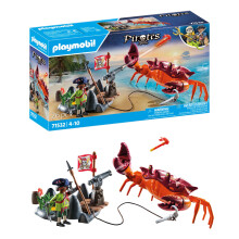 Playmobil 71532 Pirates: Battle with the Giant Crab, fantasy pirate world, fun imaginative role-play, playsets suitable for children ages 4+