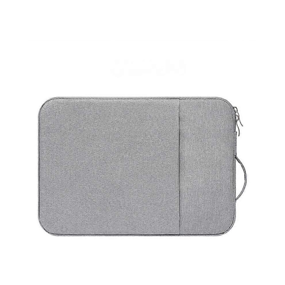 Kikidex (As Show, One Size) Laptop Sleeve Compatible With Macbook 13 Inch, Notebook, Polyester Vertical Bright Fabric Watercolor Bag With Pocket Light Grey