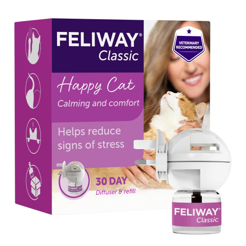Feliway FELIWAY Classic 30 Day Cat Calming Plug In Pheromone Diffuser Starter Kit, 48ml