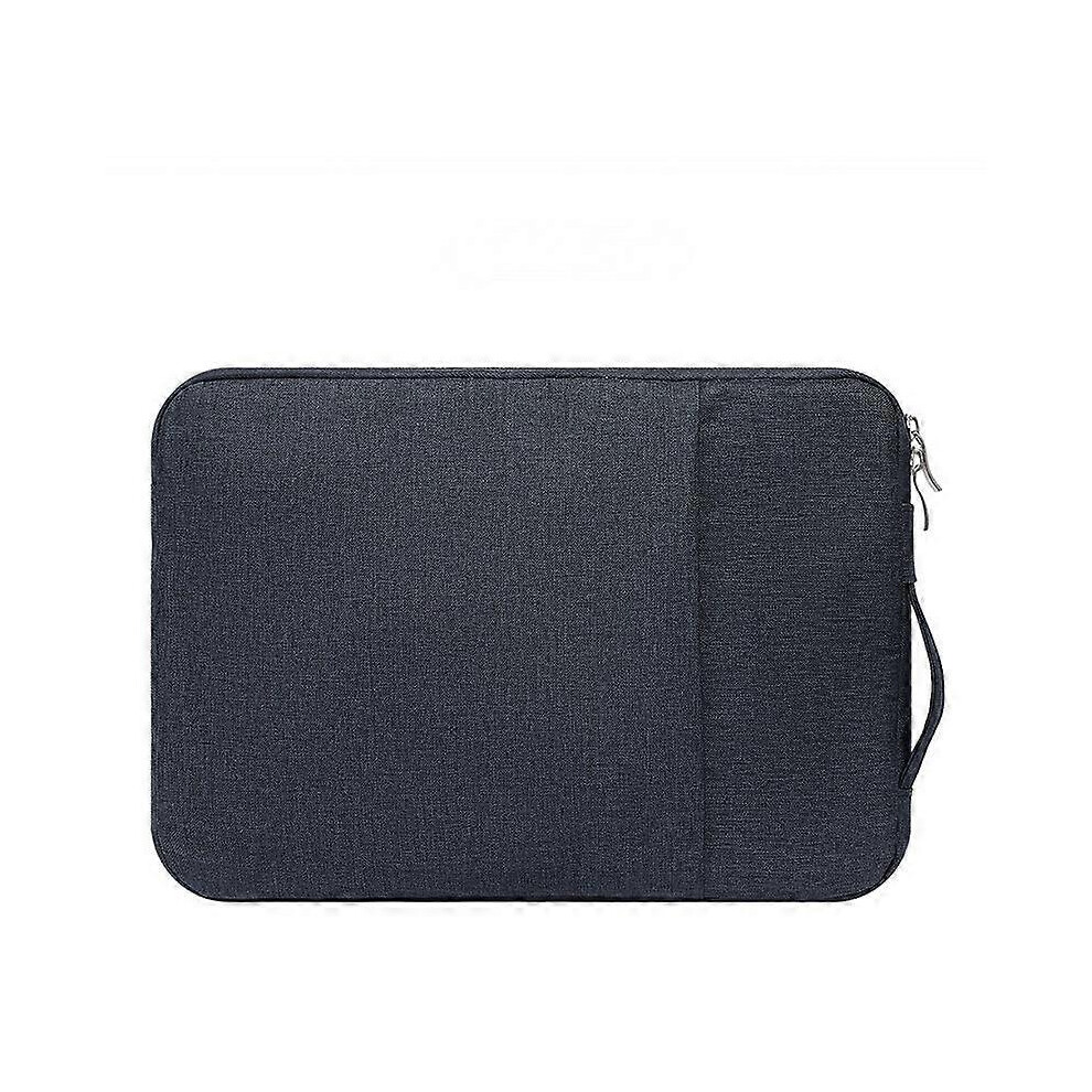 Kikidex (As Show, One Size) Laptop Sleeve Compatible With Macbook 15.6 Inch, Notebook, Polyester Vertical Bright Fabric Watercolor Bag With Pocket Navy Blue