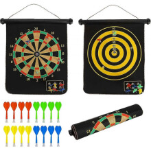 Magnetic Dart Board, Indoor Outdoor Dart Games for Kids with 16 Pieces Magnetic Darts, Safety Toy jjm