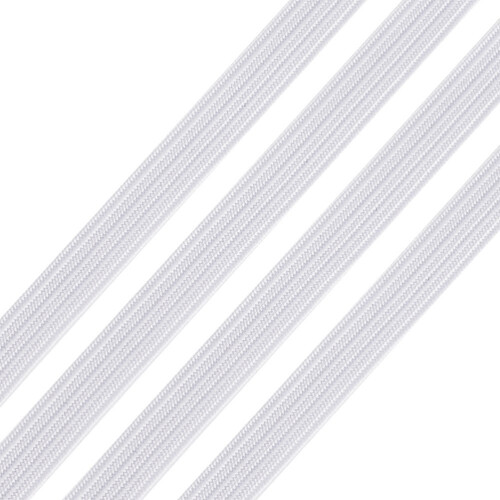 1 rolle 91 m flaches elastisches Polyesterband 12 mm weiß 1