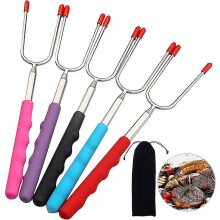 Pcs Telescopic BBQ Forks, Marshmallow Forks, Stainless Steel Roasting Sticks for Camping Fireplace and Sausage Grill