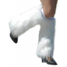 Ladies Fashion Boot Cuff Fluffy Soft Furry Faux Fur Leg Warmer Boot Toppers 40cm jjm