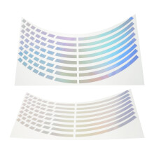 1Sheet Assorted Color Reflective Tire Strips Car Rim Stickers